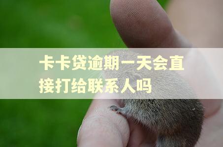 卡卡贷逾期一天会直接打给联系人吗
