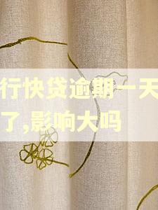 建行快贷逾期一天忘记了,影响大吗