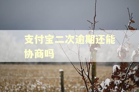 支付宝二次逾期还能协商吗