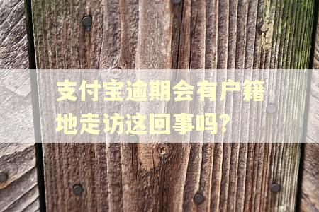 支付宝逾期会有户籍地走访这回事吗?