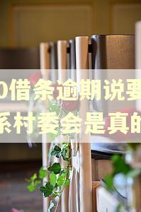 360借条逾期说要联系村委会是真的吗