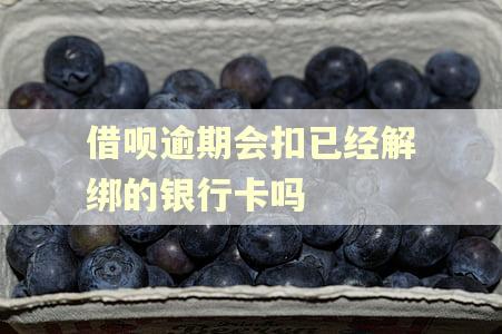 借呗逾期会扣已经解绑的银行卡吗 借呗逾期会扣已经解绑的银行卡吗
