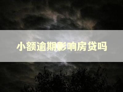 小额逾期影响房贷吗