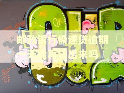 邮政银行极速贷逾期一天能再贷出来吗
