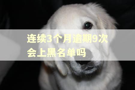 连续3个月逾期9次会上黑名单吗