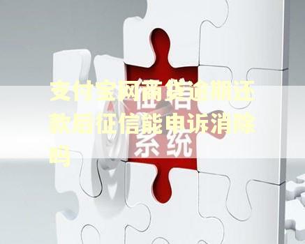 支付宝网商贷逾期还款后征信能申诉消除吗
