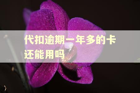 代扣逾期一年多的卡还能用吗