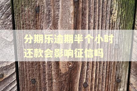 分期乐逾期半个小时还款会影响征信吗