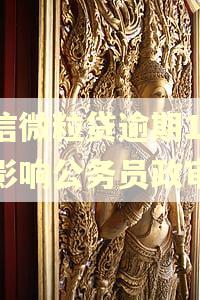 微信微粒贷逾期1天会影响公务员政审吗 微信微粒贷逾期1天会影响公务员政审吗