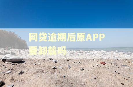 网贷逾期后原APP要卸载吗