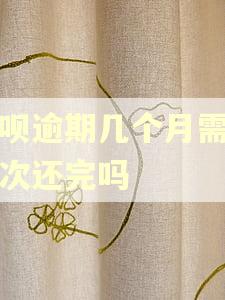 花呗逾期几个月需要一次还完吗