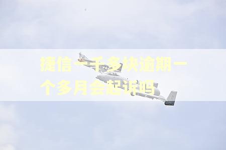 捷信一千多块逾期一个多月会起诉吗