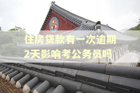 住房贷款有一次逾期2天影响考公务员吗