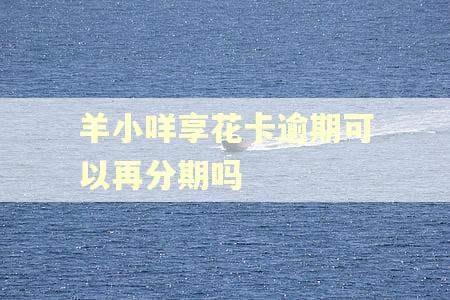羊小咩享花卡逾期可以再分期吗