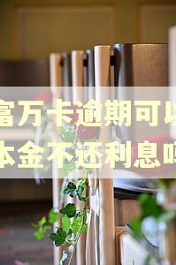玖富万卡逾期可以只还本金不还利息吗