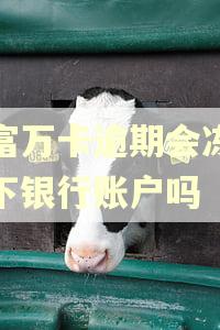 玖富万卡逾期会冻结名下银行账户吗 玖富万卡逾期会冻结名下银行账户吗