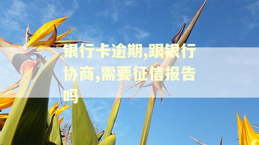 银行卡逾期,跟银行协商,需要征信报告吗