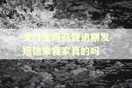 支付宝网商贷逾期发短信来我家真的吗