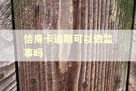 信用卡逾期可以做监事吗