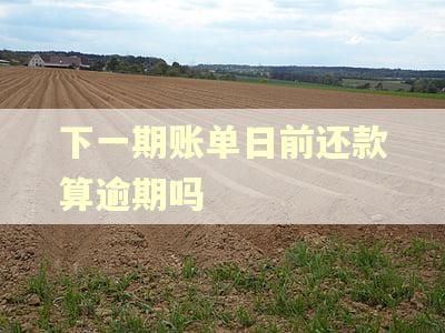 下一期账单日前还款算逾期吗