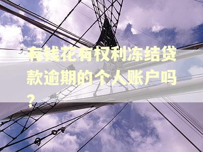 有钱花有权利冻结贷款逾期的个人账户吗?