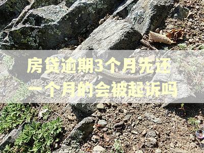 房贷逾期3个月先还一个月的会被起诉吗 房贷逾期3个月先还一个月的会被起诉吗