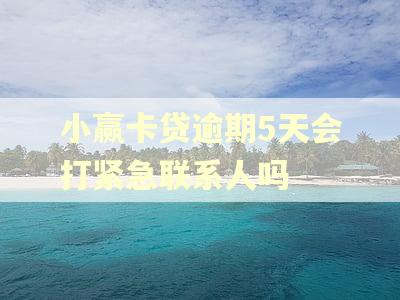 小赢卡贷逾期5天会打紧急联系人吗 小赢卡贷逾期5天会打紧急联系人吗