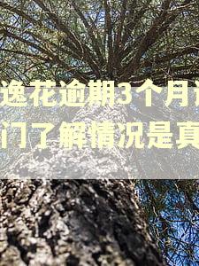 安逸花逾期3个月说上门了解情况是真的吗