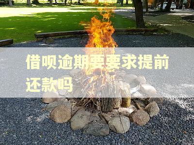 借呗逾期要要求提前还款吗