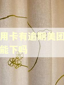 信用卡有逾期美团借款能下吗