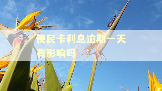 便民卡利息逾期一天有影响吗