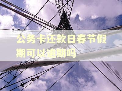公务卡还款日春节假期可以逾期吗