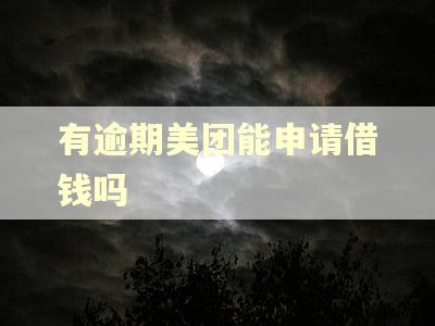 有逾期美团能申请借钱吗