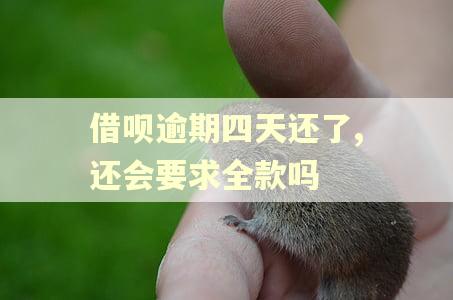 借呗逾期四天还了,还会要求全款吗