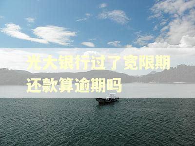 光大银行过了宽限期还款算逾期吗
