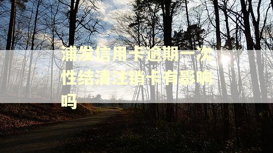 浦发信用卡逾期一次性结清注销卡有影响吗