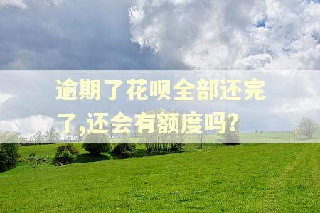 逾期了花呗全部还完了,还会有额度吗?
