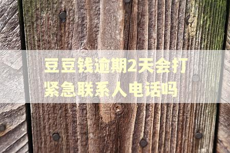 豆豆钱逾期2天会打紧急联系人电话吗