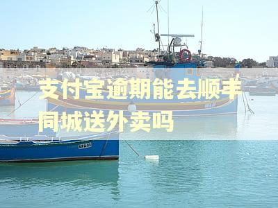 支付宝逾期能去顺丰同城送外卖吗