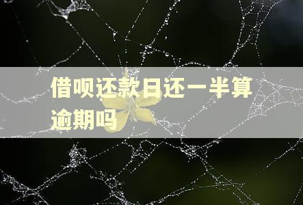 借呗还款日还一半算逾期吗