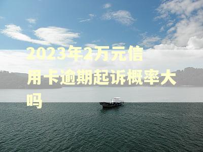 2023年2万元信用卡逾期起诉概率大吗