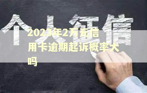 2023年2万元信用卡逾期起诉概率大吗