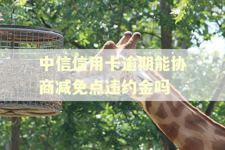 中信信用卡逾期能协商减免点违约金吗
