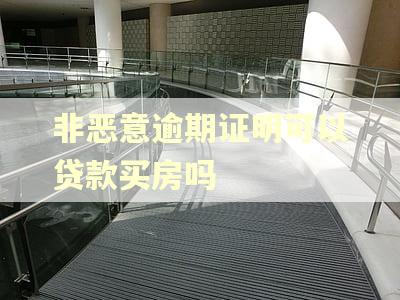 非恶意逾期证明可以贷款买房吗