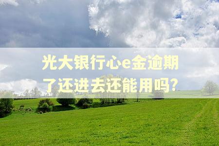 光大银行心e金逾期了还进去还能用吗?