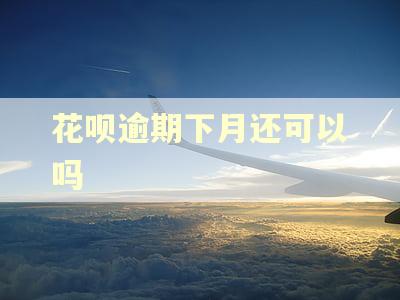 花呗逾期下月还可以吗