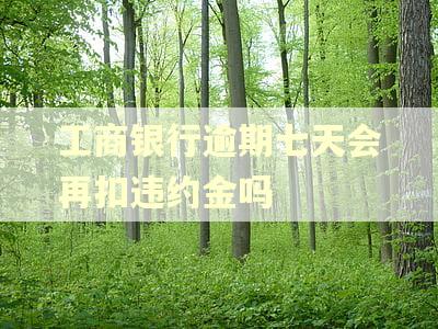 工商银行逾期七天会再扣违约金吗 工商银行逾期七天会再扣违约金吗