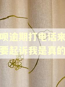 花呗逾期打电话来了说要起诉我是真的吗