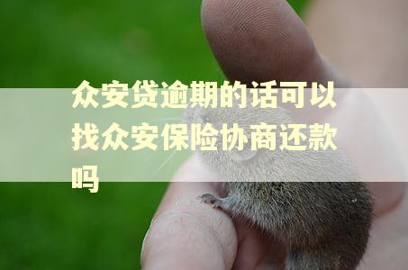 众安贷逾期的话可以找众安保险协商还款吗