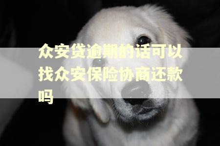 众安贷逾期的话可以找众安保险协商还款吗